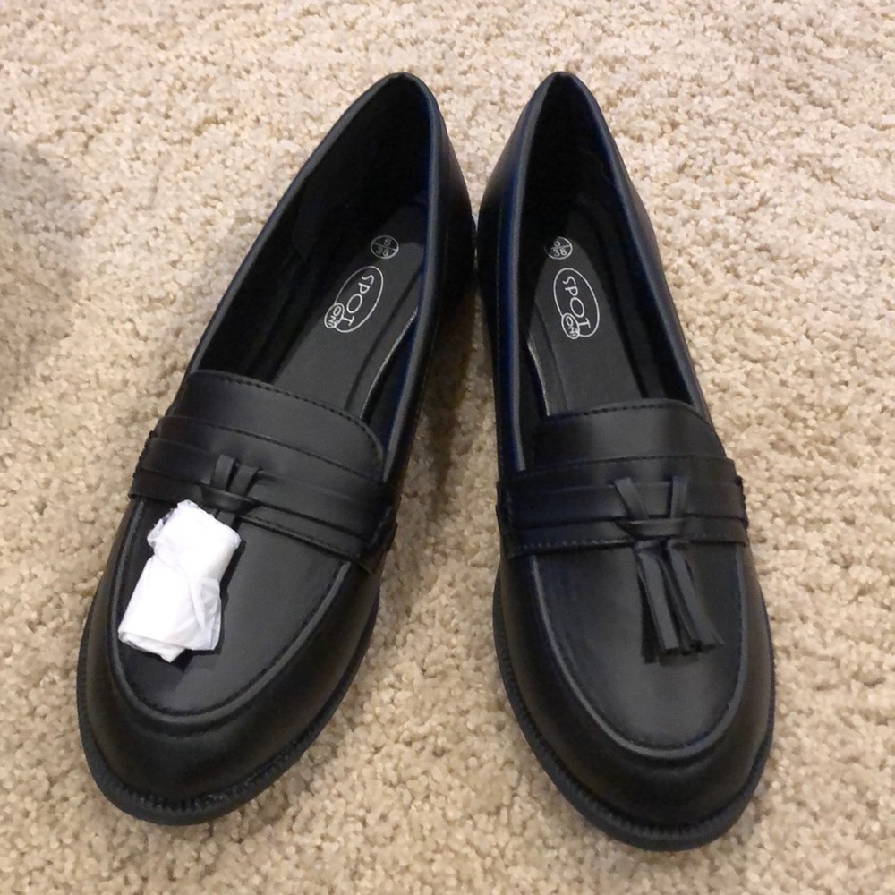 Black loafers
